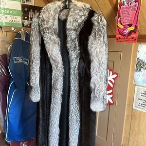 Fur coat full length mink and fox. Make an offer.